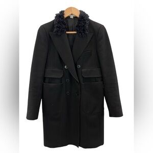 Carven black winter wool coat